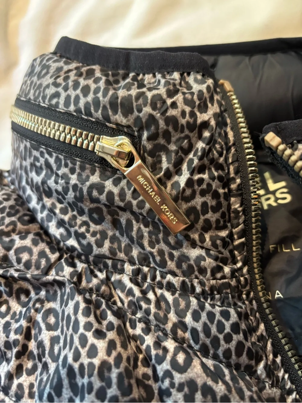 Michael Kors Leopard-Print Puffer Jacket